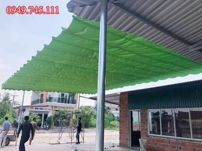 Lắp đặt bạt mái xếp di động cho các quán cafe ở Hạ Long